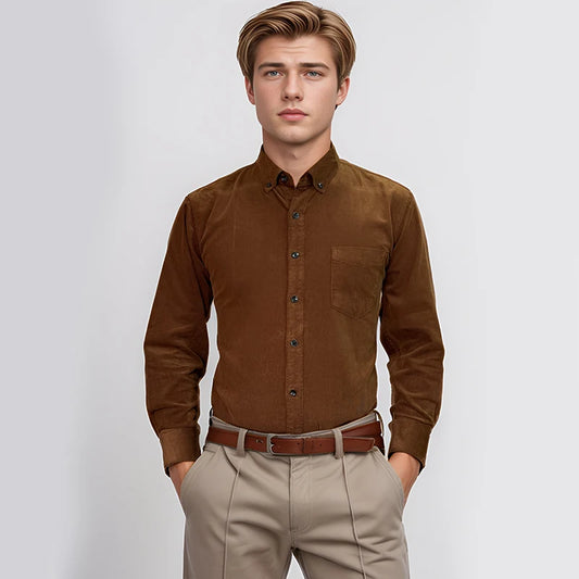 Herren Cord-Hemd Langarm