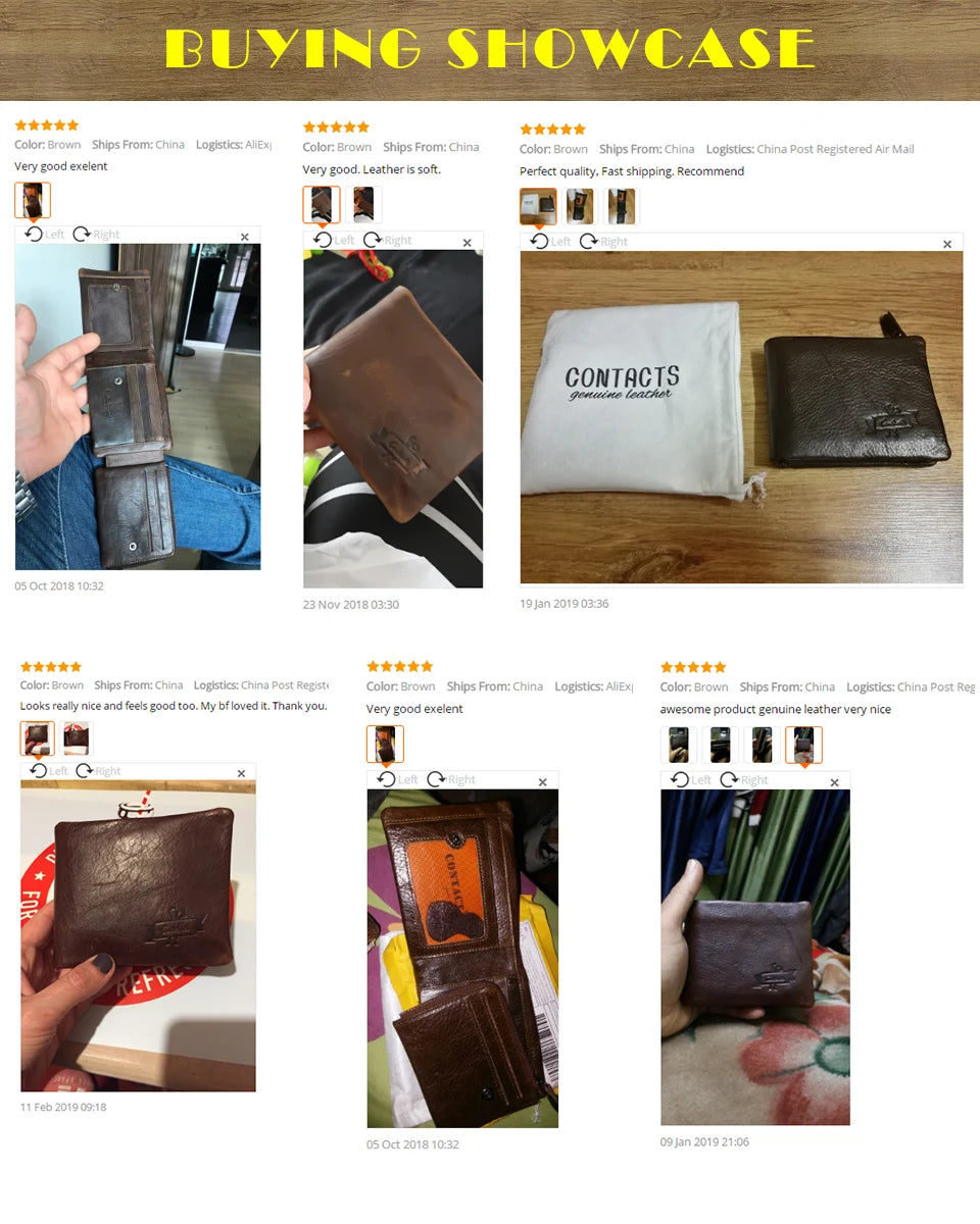 Leder Herren Geldbörse