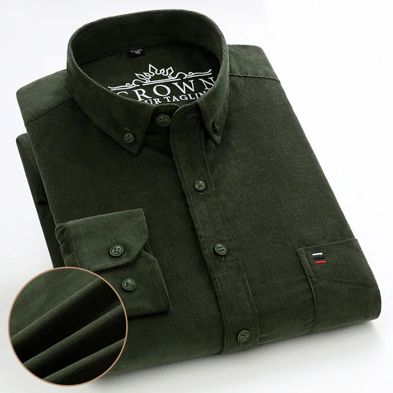 Herren Cord-Hemd Langarm