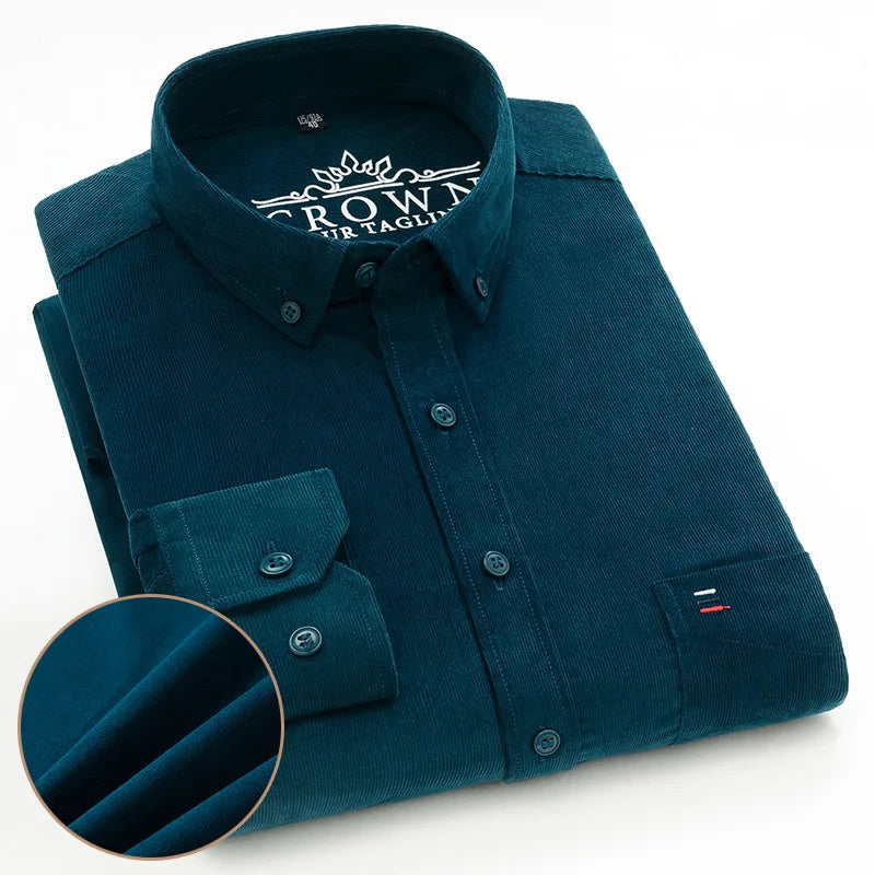 Herren Cord-Hemd Langarm