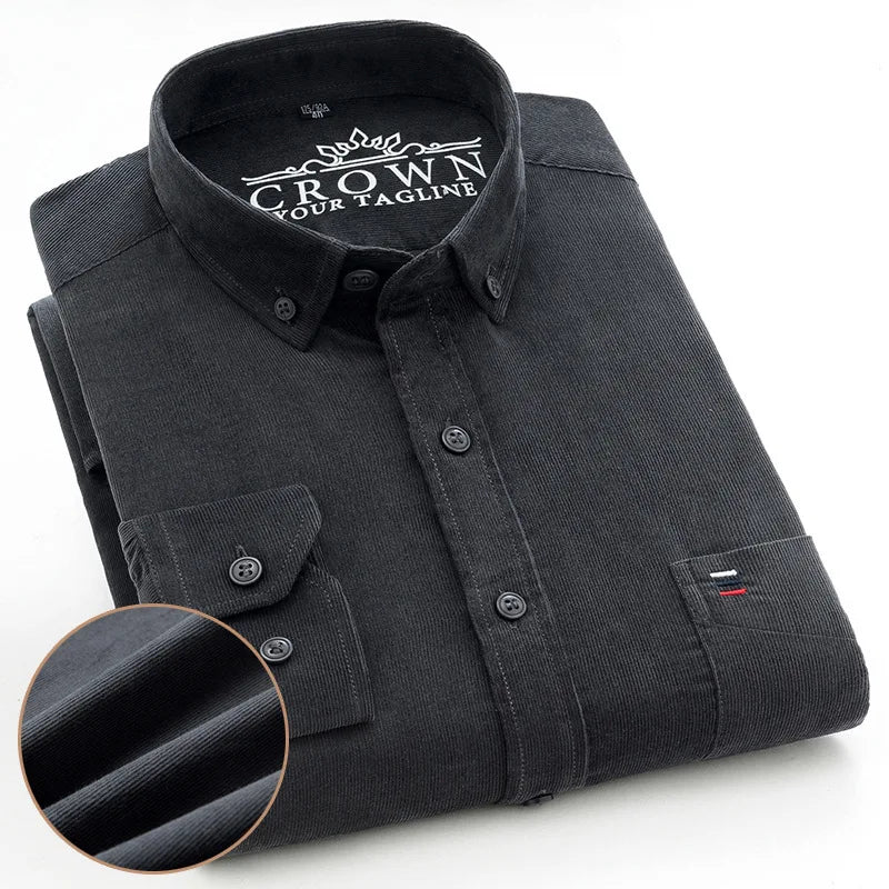 Herren Cord-Hemd Langarm