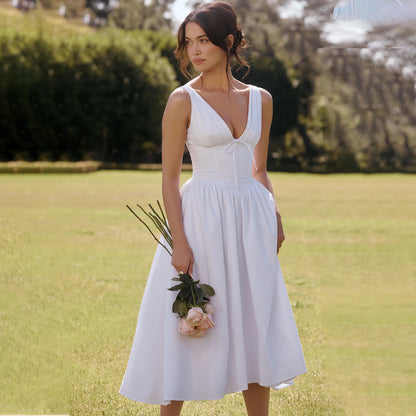 Weißes Spitzenkleid Damen