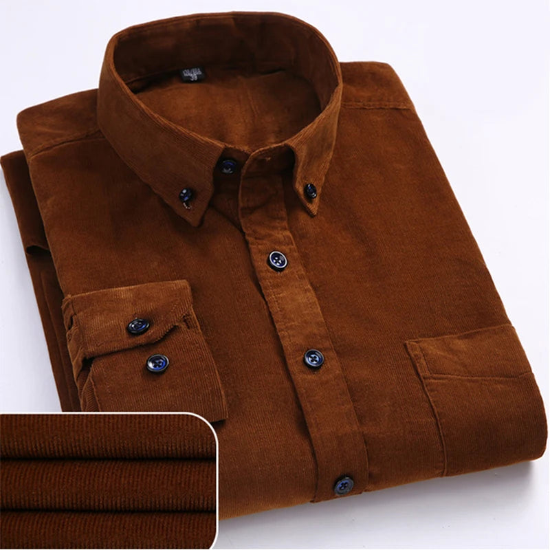 Herren Cord-Hemd Langarm