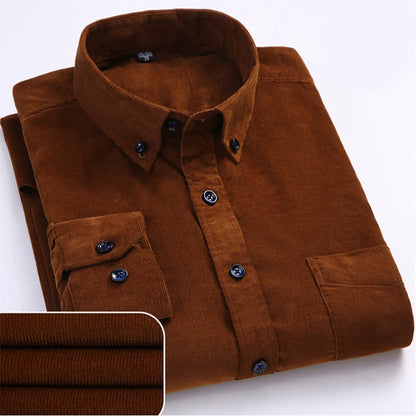 Herren Cord-Hemd Langarm