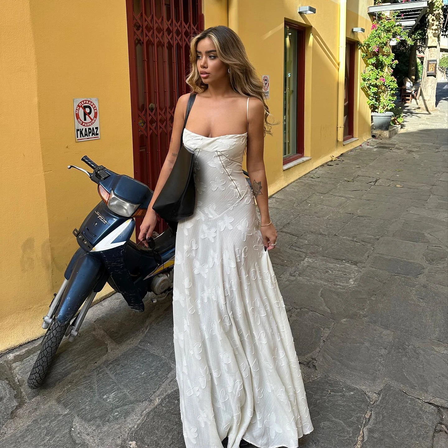 Weißes Spitzenkleid Damen