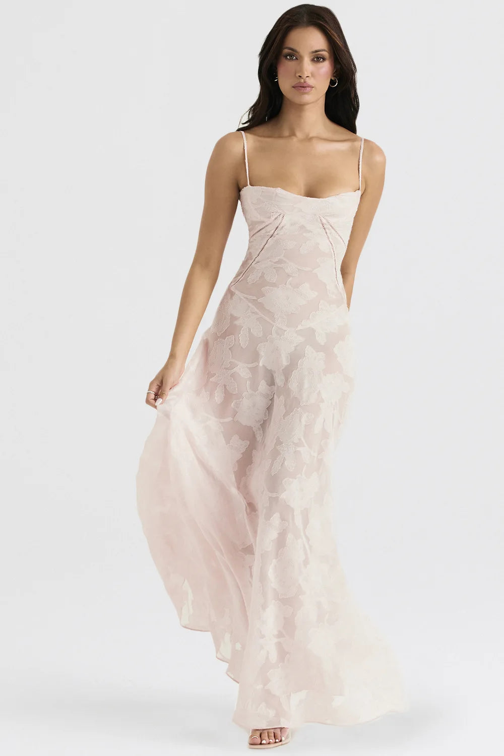 Weißes Spitzenkleid Damen