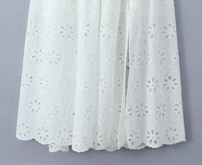 Weißes Spitzenkleid Damen