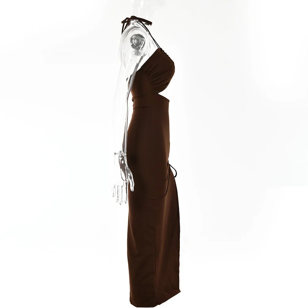 Rückenfreies Midi-Kleid