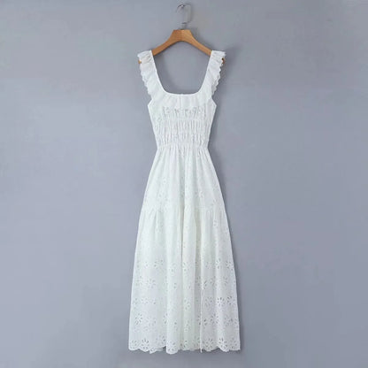 Weißes Spitzenkleid Damen