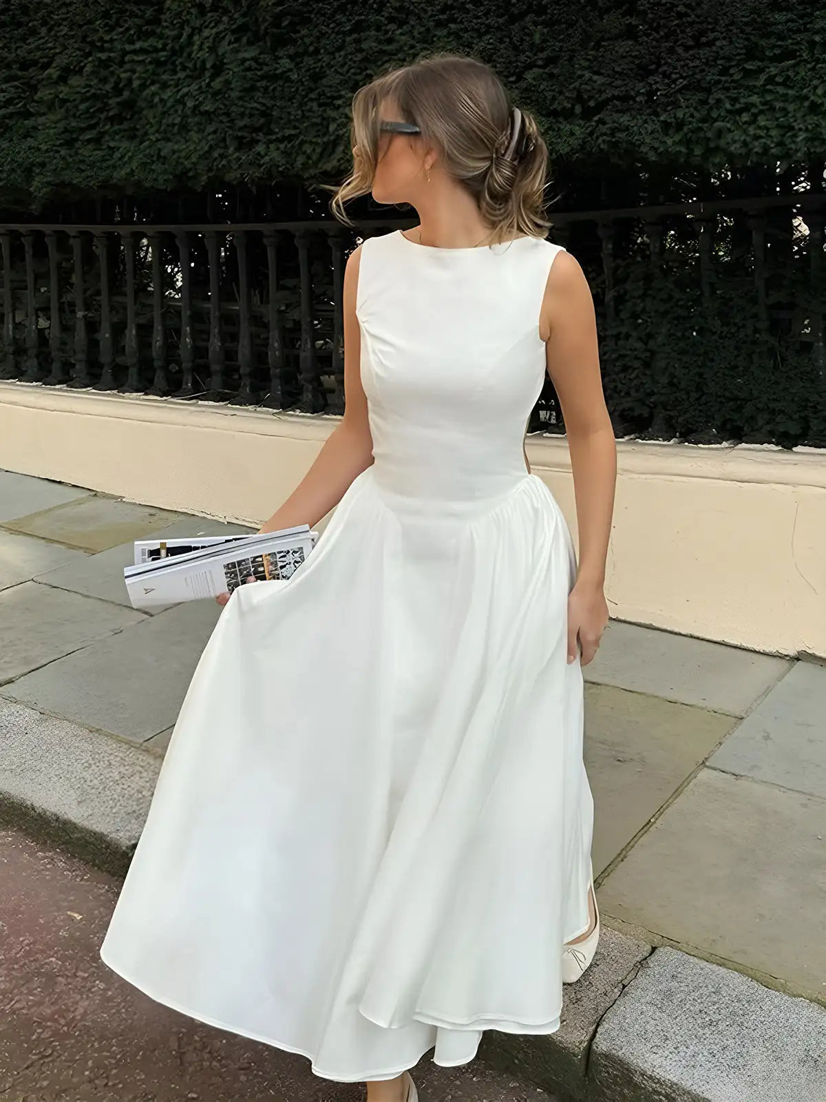 Weißes Spitzenkleid Damen
