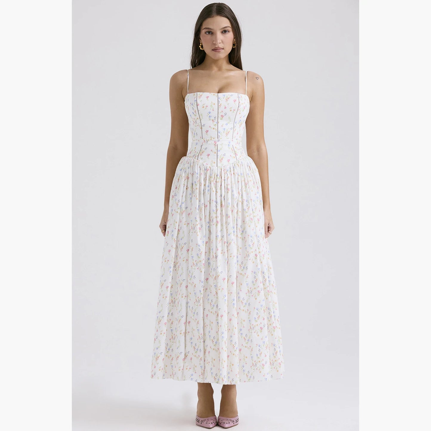 Weißes Spitzenkleid Damen