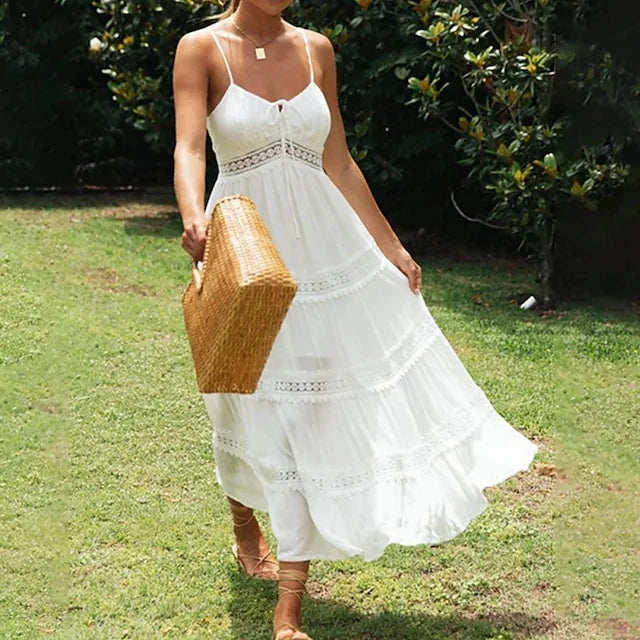 Weißes Spitzenkleid Damen