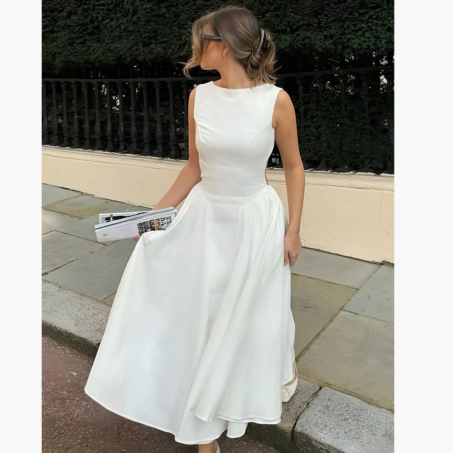 Weißes Spitzenkleid Damen