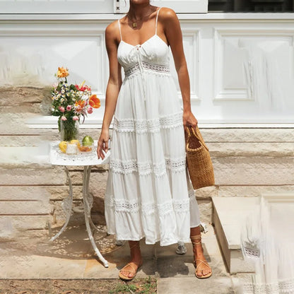 Weißes Spitzenkleid Damen