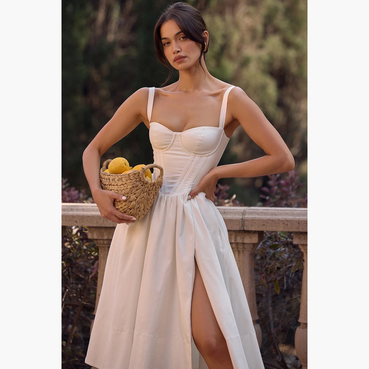 Weißes Spitzenkleid Damen