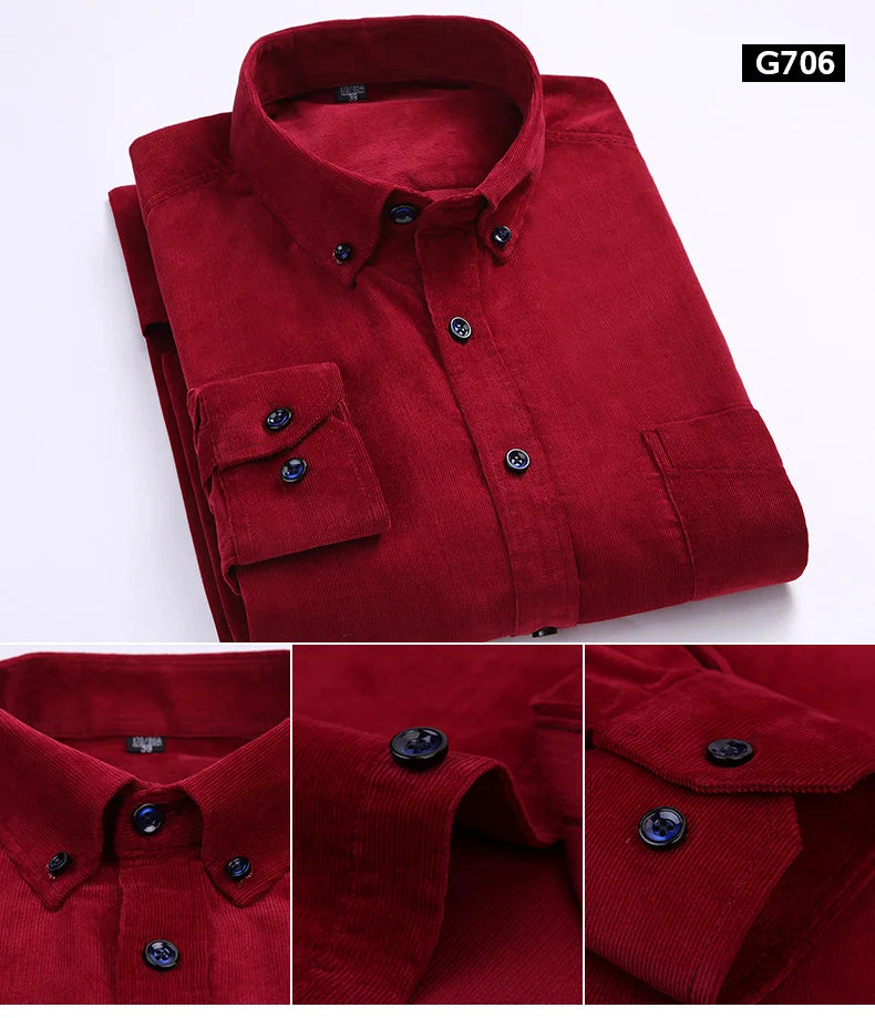 Herren Cord-Hemd Langarm