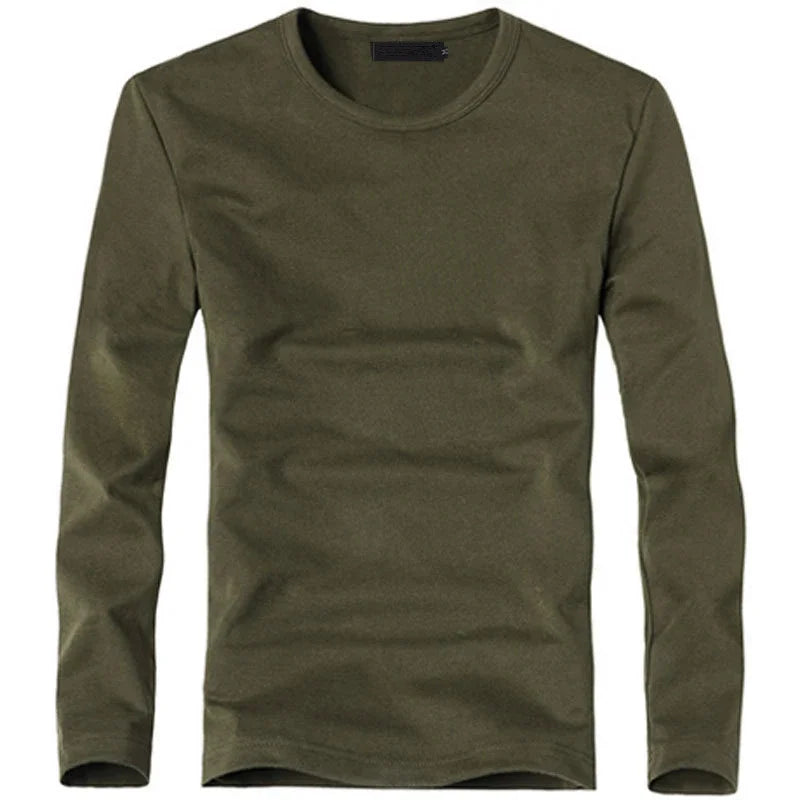 Herren V-Neck Langarm T-Shirt