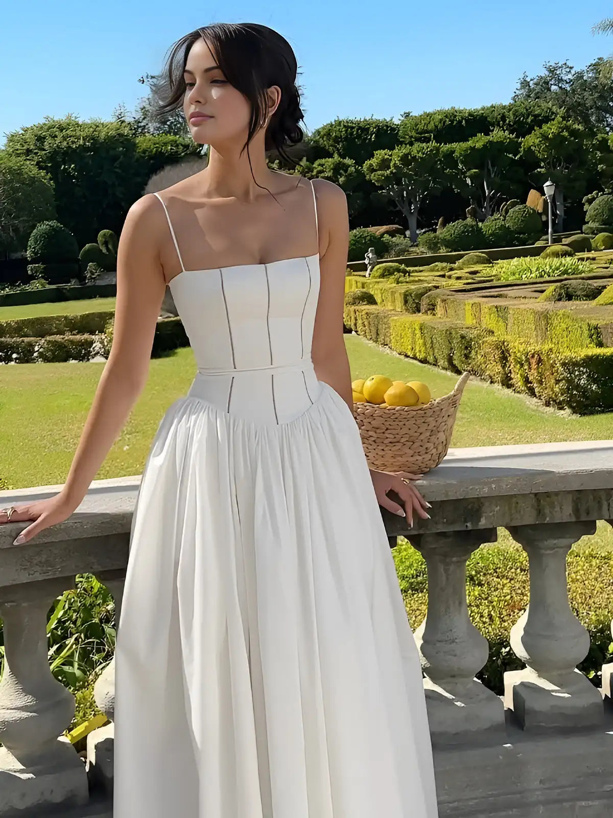 Weißes Spitzenkleid Damen