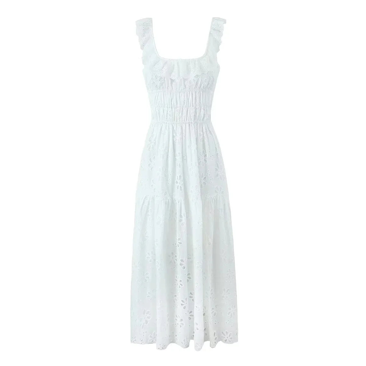 Weißes Spitzenkleid Damen