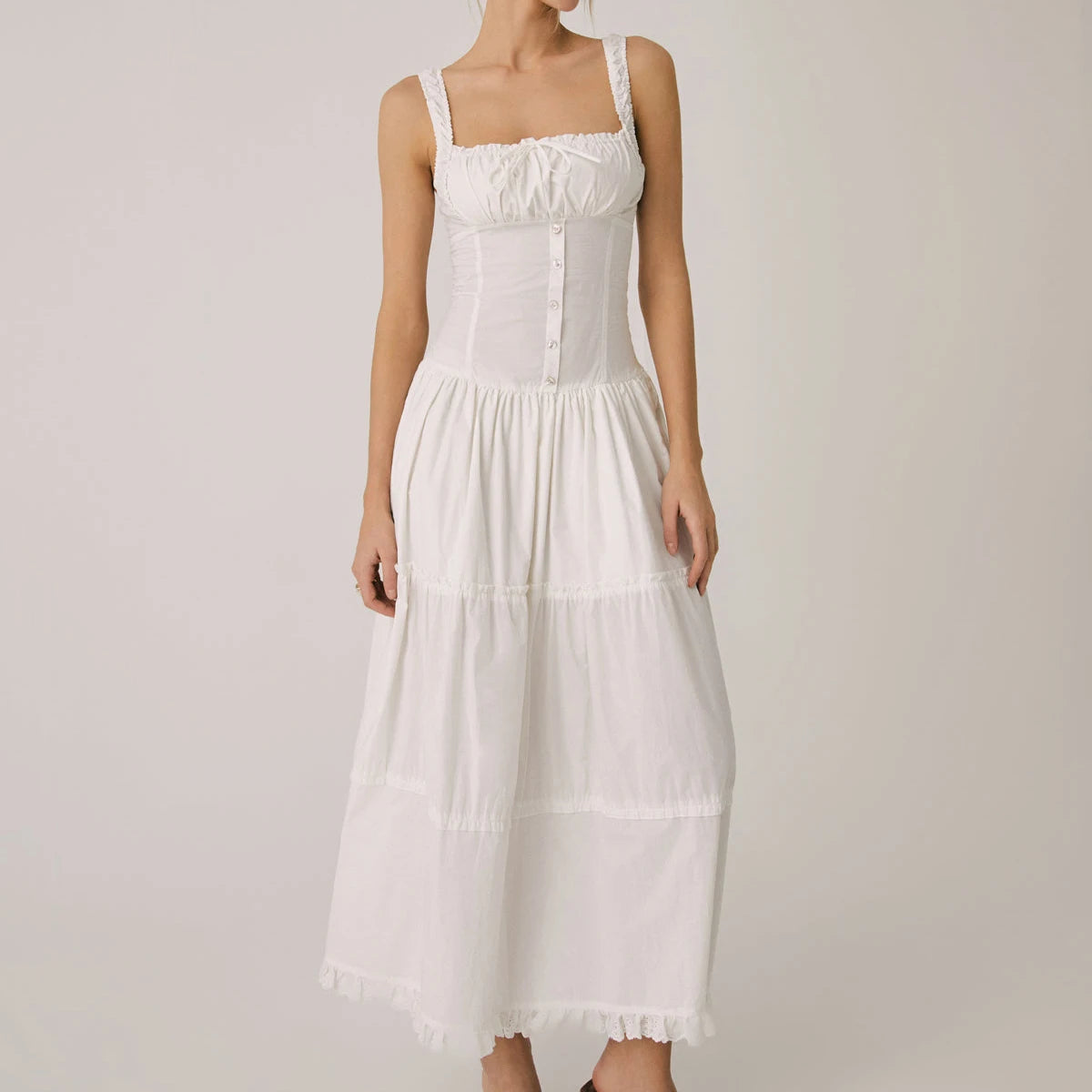 Weißes Spitzenkleid Damen