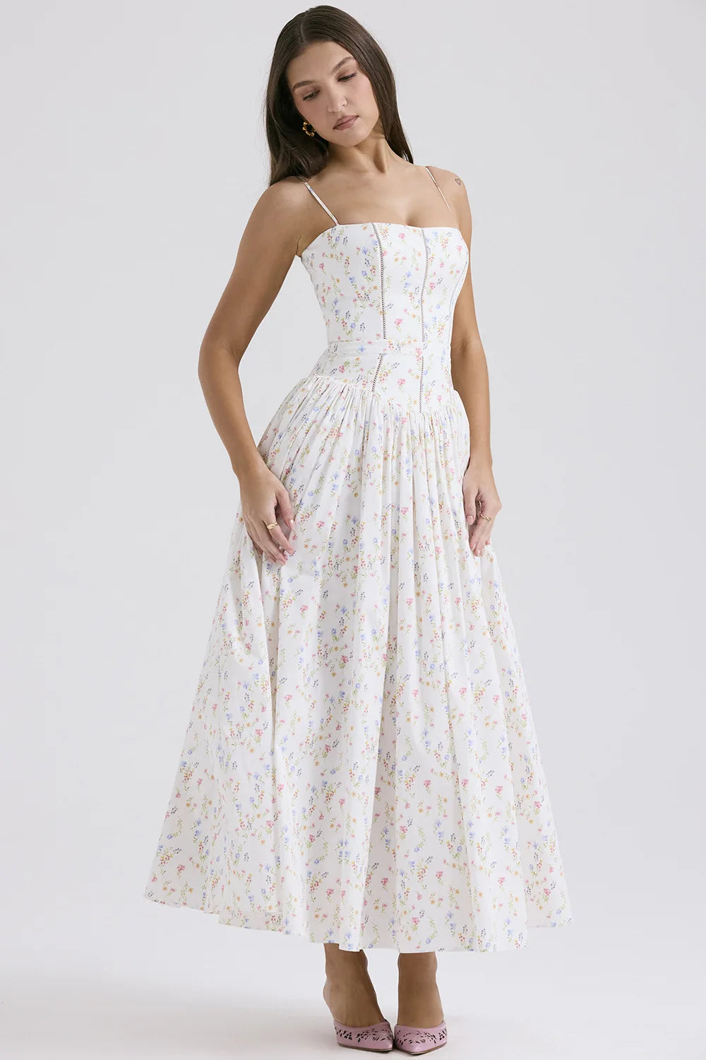 Weißes Spitzenkleid Damen