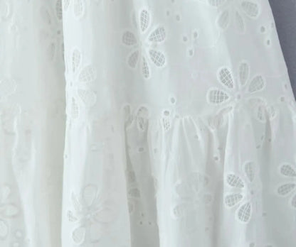 Weißes Spitzenkleid Damen
