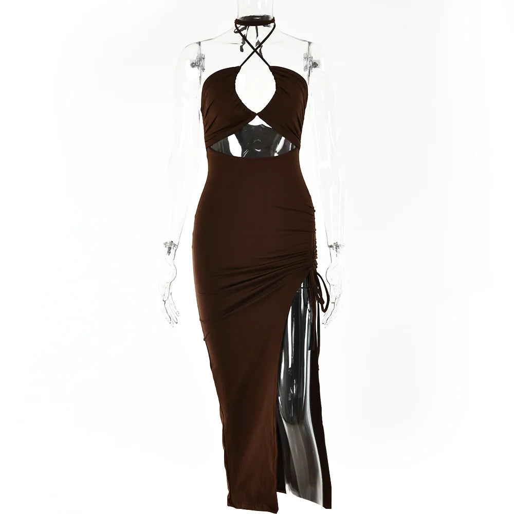 Rückenfreies Midi-Kleid