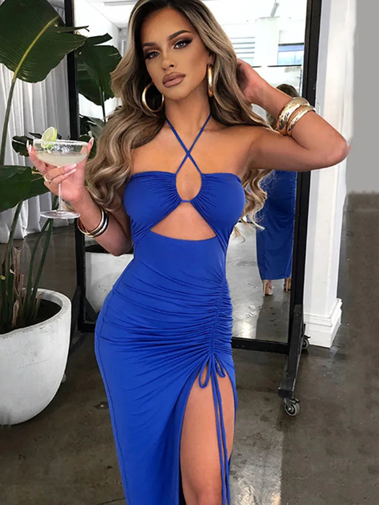 Rückenfreies Midi-Kleid