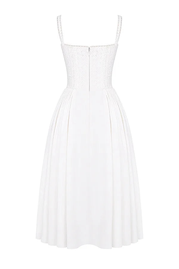 Weißes Spitzenkleid Damen