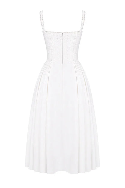 Weißes Spitzenkleid Damen