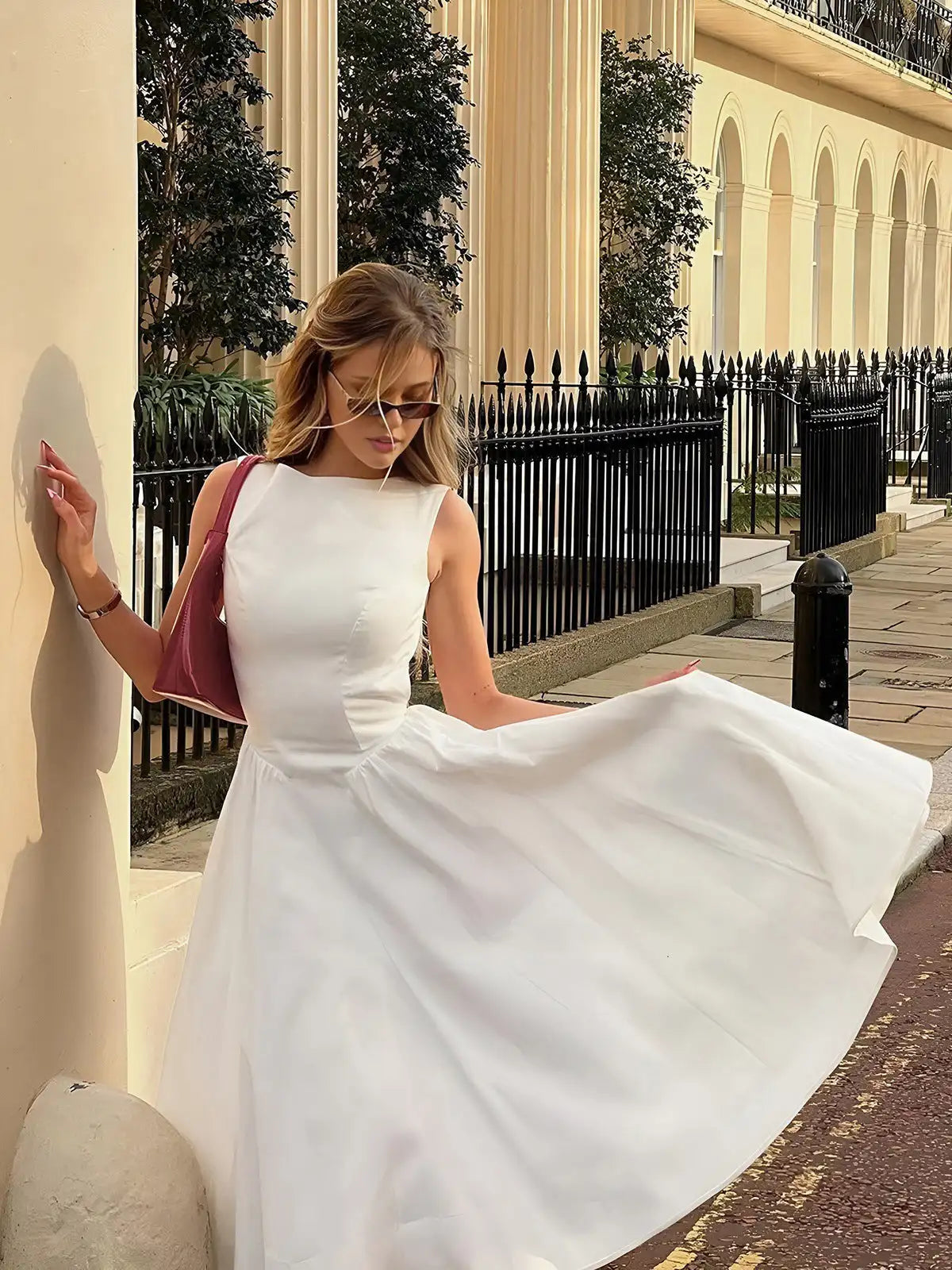 Weißes Spitzenkleid Damen