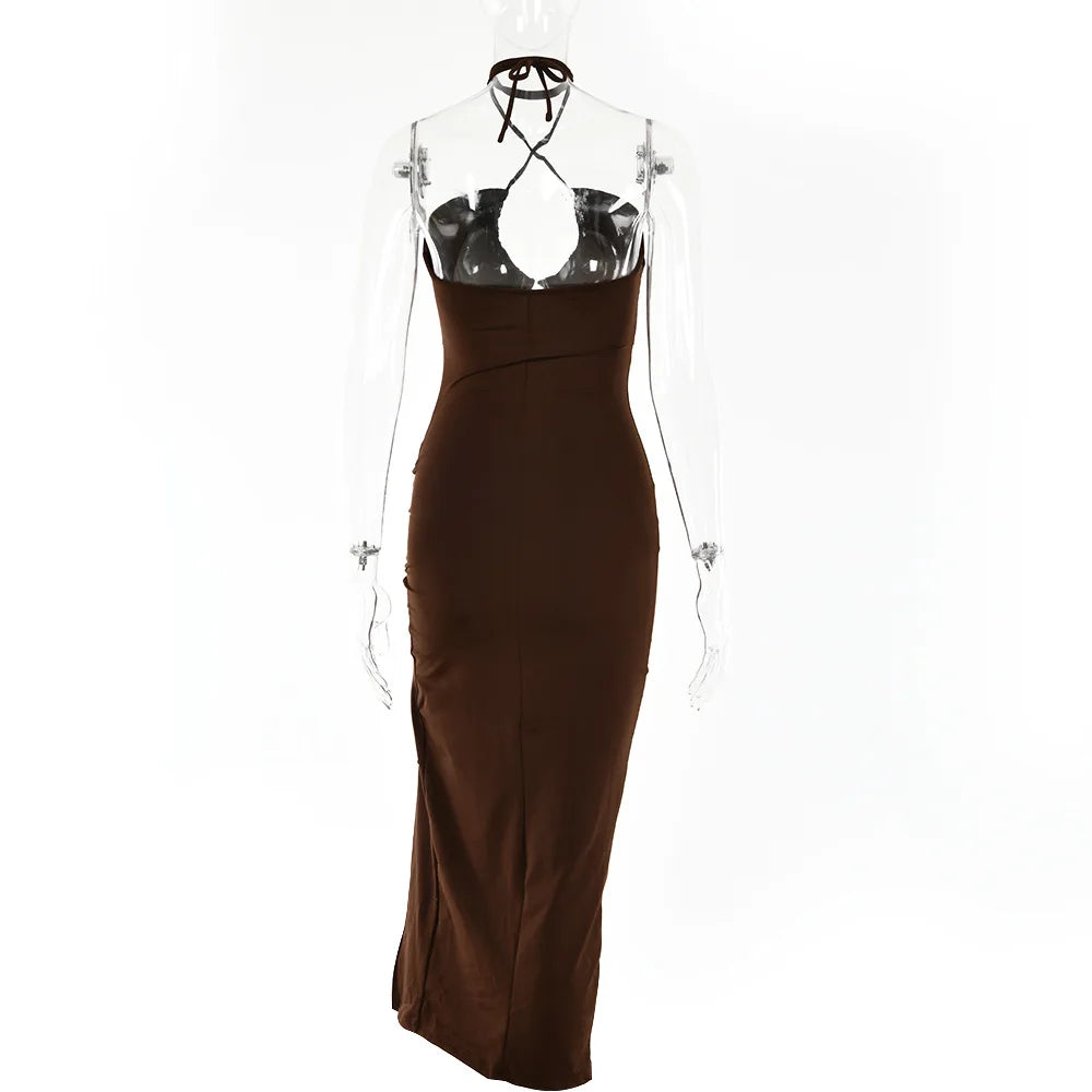 Rückenfreies Midi-Kleid