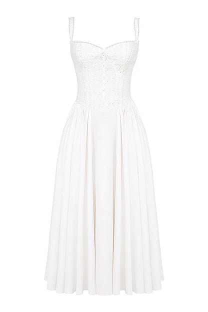 Weißes Spitzenkleid Damen