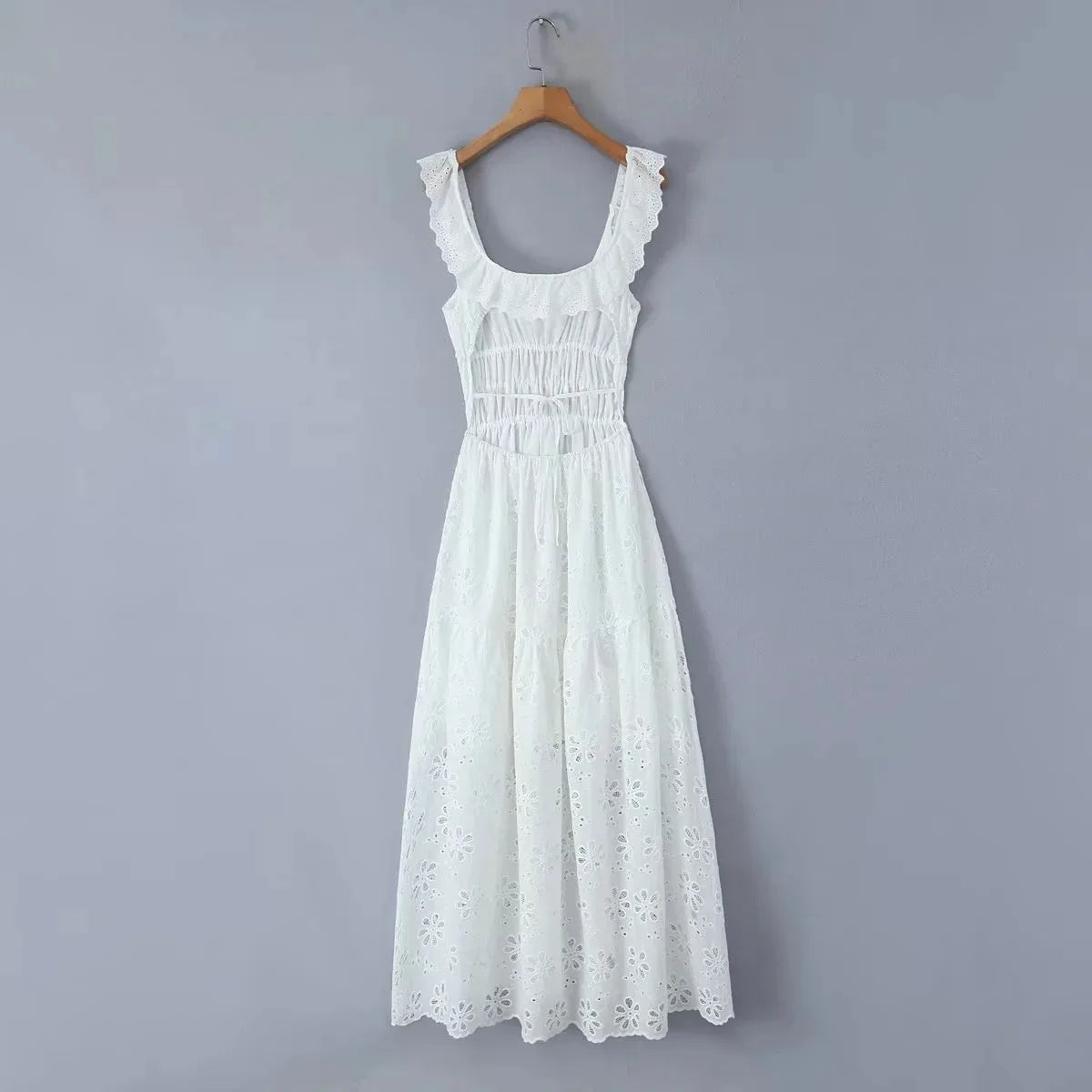 Weißes Spitzenkleid Damen