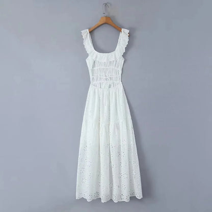 Weißes Spitzenkleid Damen
