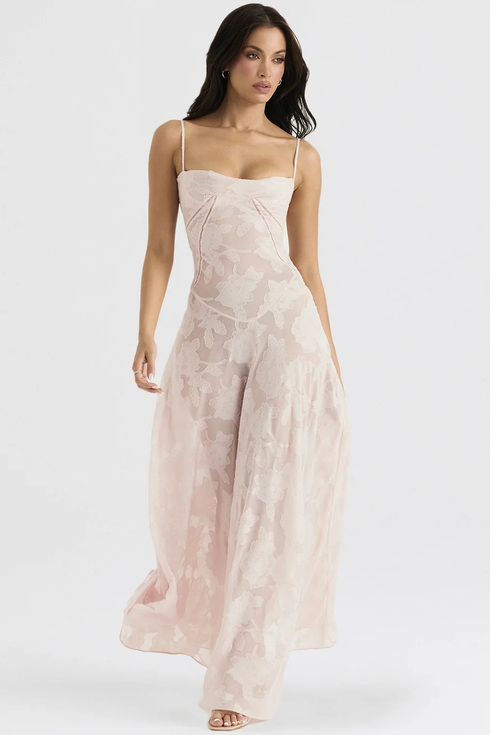 Weißes Spitzenkleid Damen