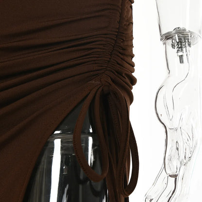 Rückenfreies Midi-Kleid