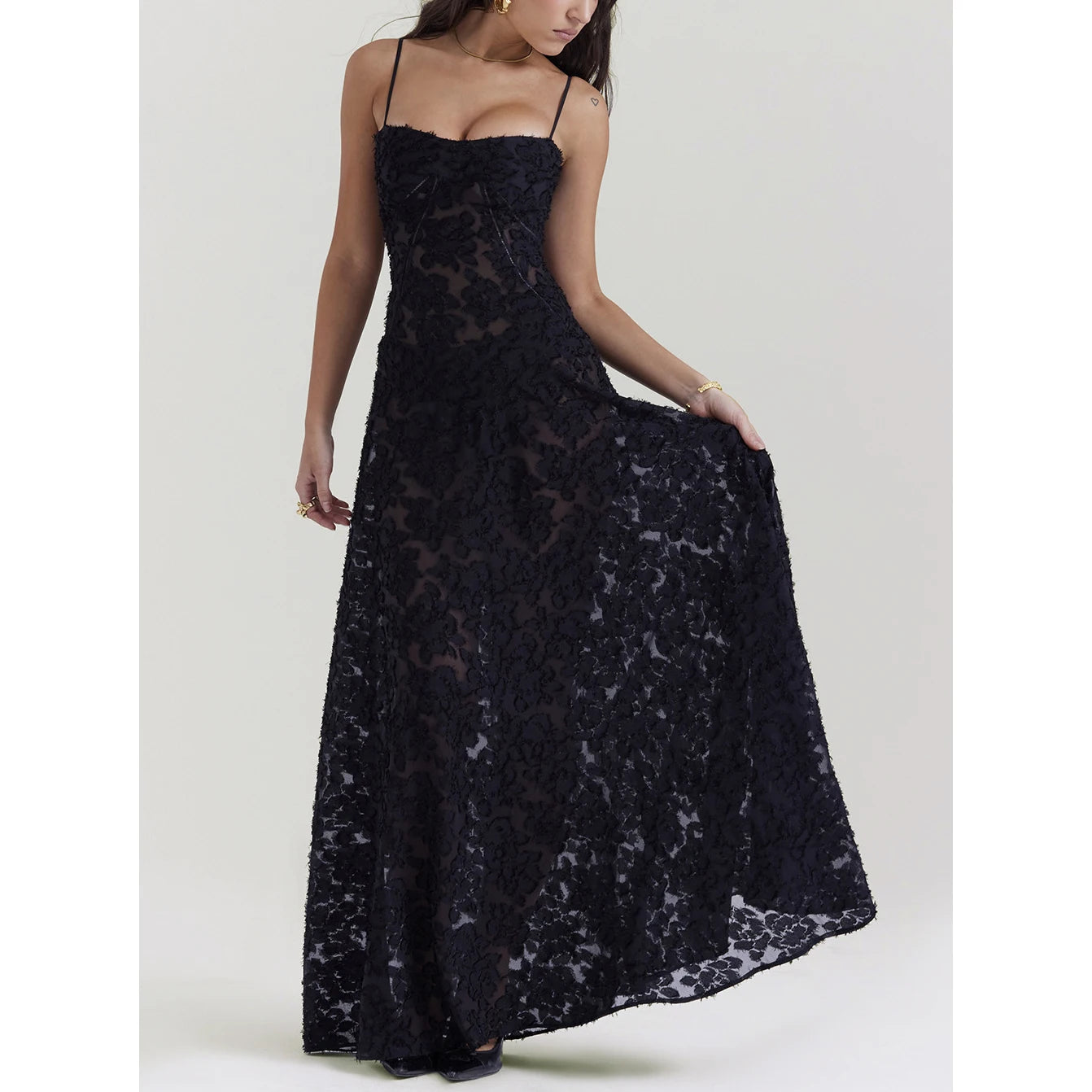 Weißes Spitzenkleid Damen