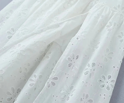 Weißes Spitzenkleid Damen