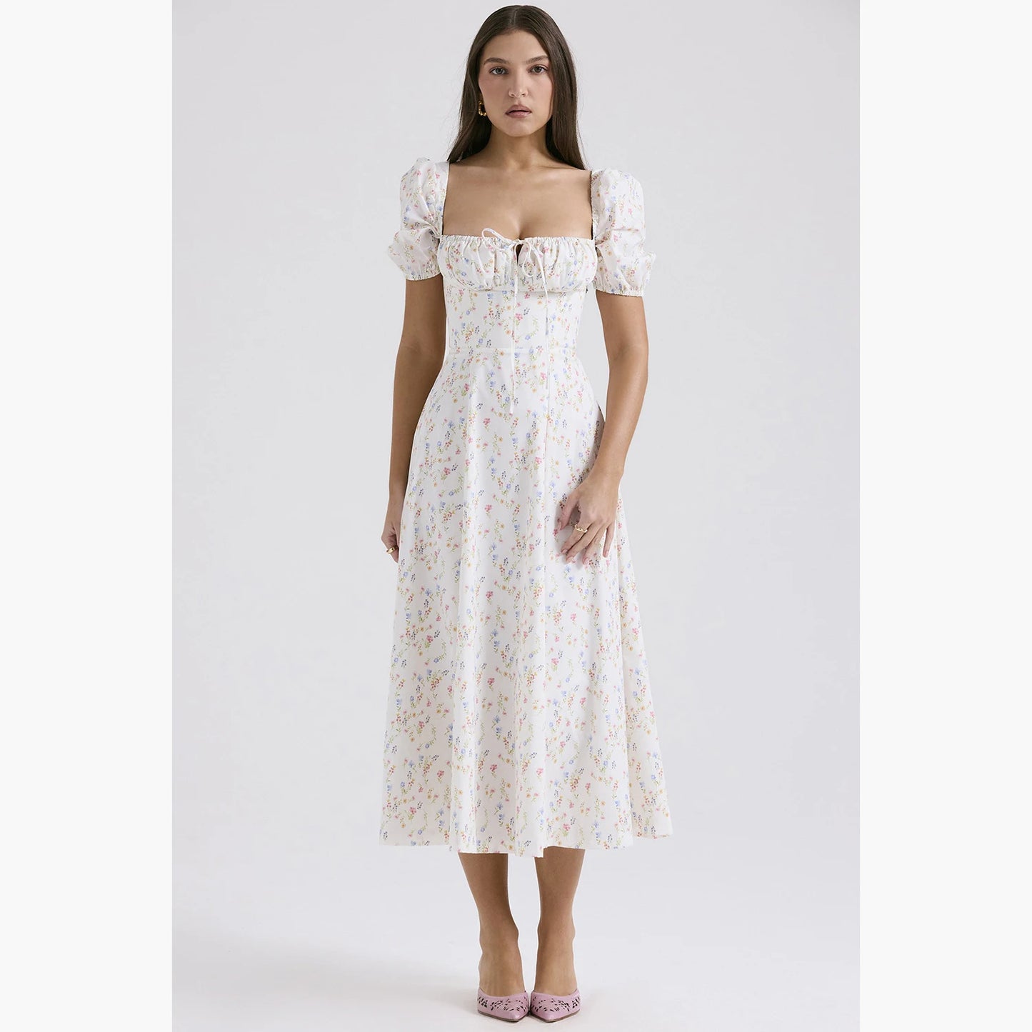 Weißes Spitzenkleid Damen