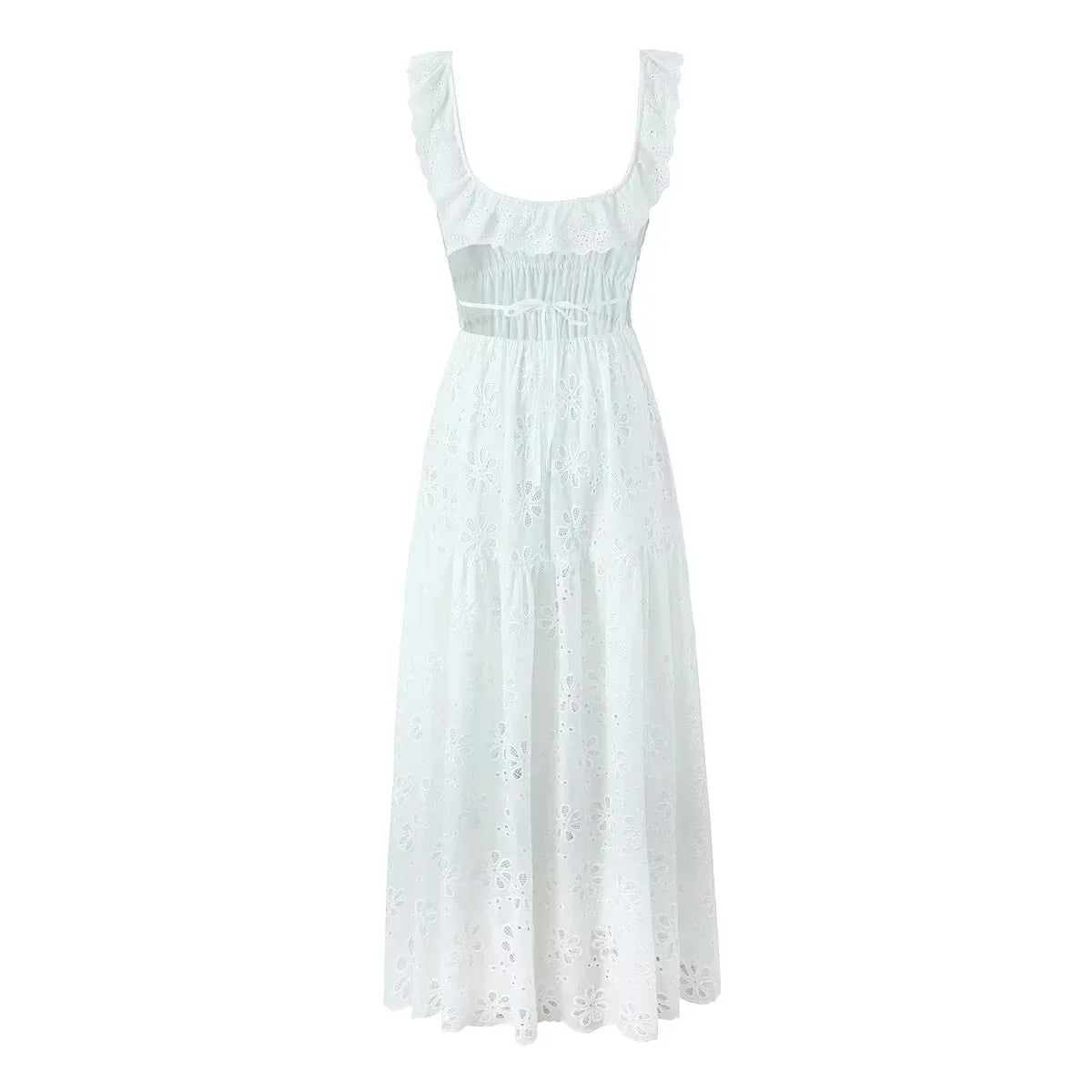 Weißes Spitzenkleid Damen