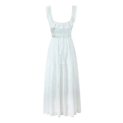 Weißes Spitzenkleid Damen