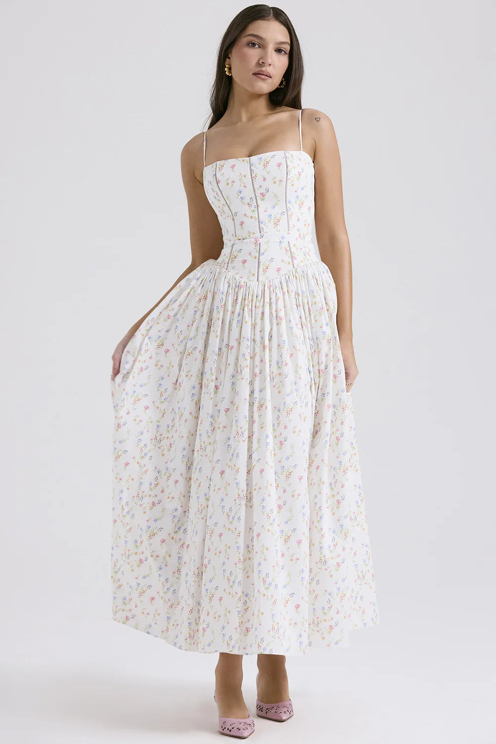 Weißes Spitzenkleid Damen