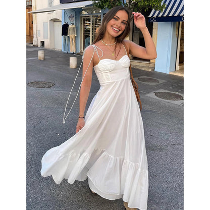 Weißes Spitzenkleid Damen