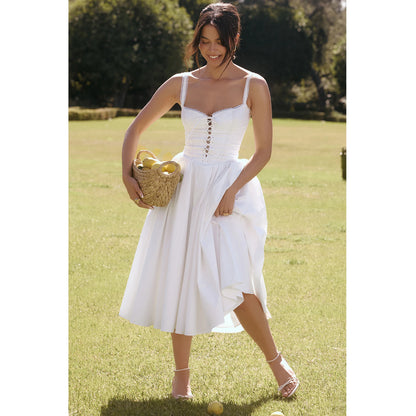 Weißes Spitzenkleid Damen