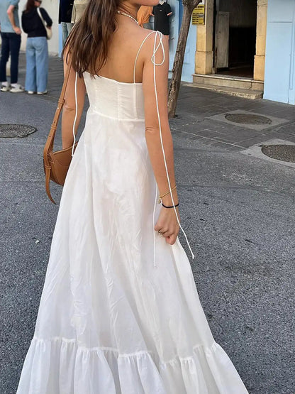 Weißes Spitzenkleid Damen